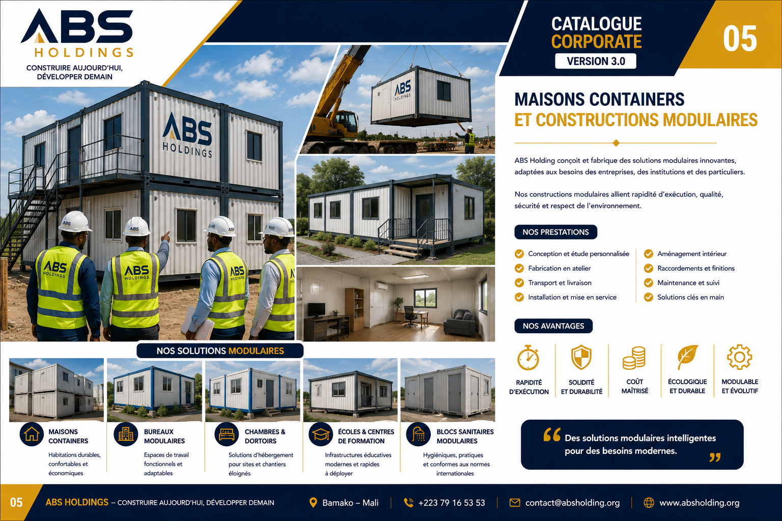 Catalogue institutionnel ABS Holding